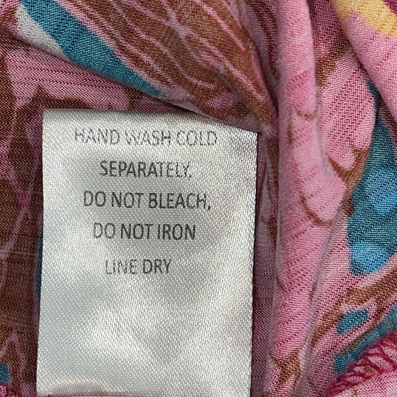 Moa Moa Women's Dress Size 2X Multi Color Braided Shoulder Straps Maxi V Neck - Picture 9 of 9